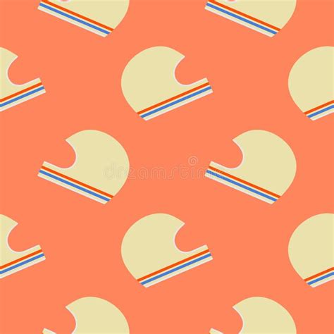 Motorcycle Helmet Seamless Pattern Vector Illustration Motorcycle Full