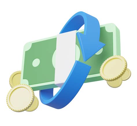 3d Arrow Circle Bundles Cash Floating On Transparent Mobile Banking