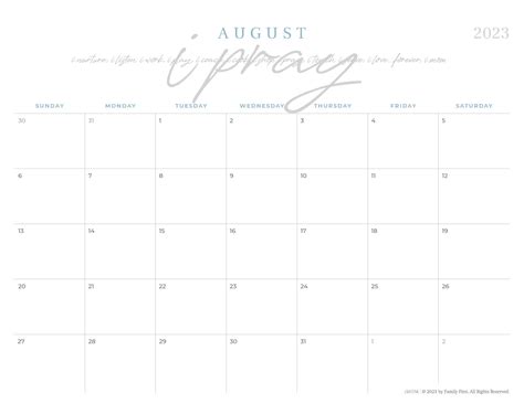 2024 Monthly Calendar Printable Printable Calendar 2025