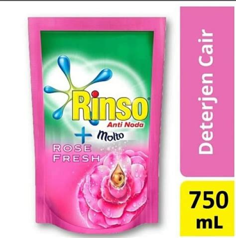 Jual RINSO Molto Rose Fresh Anti Noda Detergen Cair 750 ML Di Lapak