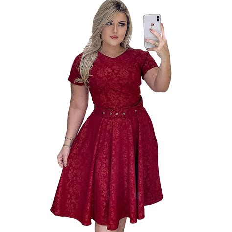 Vestido Midi Boneca Social Moda Evangelica Godê Escorrega o Preço