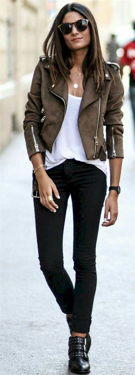 Leather Jacket Women Outfit Ideas On Stylevore