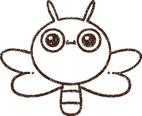 Cute Bug Charcoal Drawing 45042445 PNG