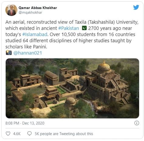 Famed Takshashila University Of India Tweeted As Part Of Ancient