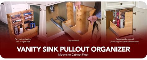 Amazon Rev A Shelf 24 Wood Vanity Sink Pull Out Organizer Cabinet