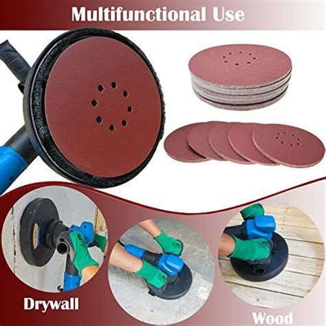 Tonmp Pcs Grit Inch Hole Hook And Loop Sanding Discs