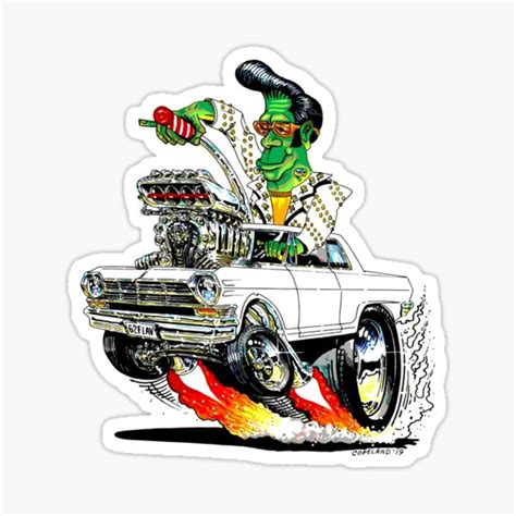 Hot Rod Frankenstein Sticker For Sale By BillCopeland Redbubble