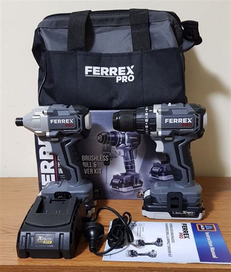 Ferrex Pro 20c Cordlesa Brushless Hammer Drill Driver And Impact Driver