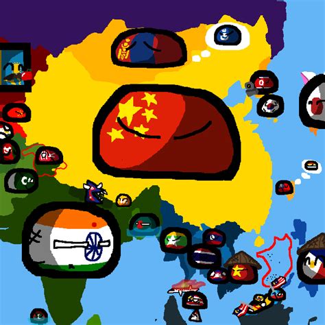 Asia map : r/countryballs_comics