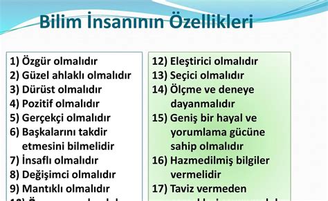 Bilim İnsanı Olmak İçin Hangi Özelliklere Sahip Olmak Gerekir