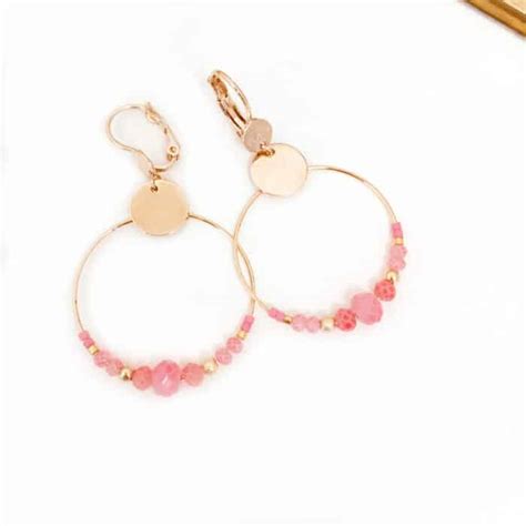 Boucles d oreilles MINI CHLOÉ Corail Gwapita