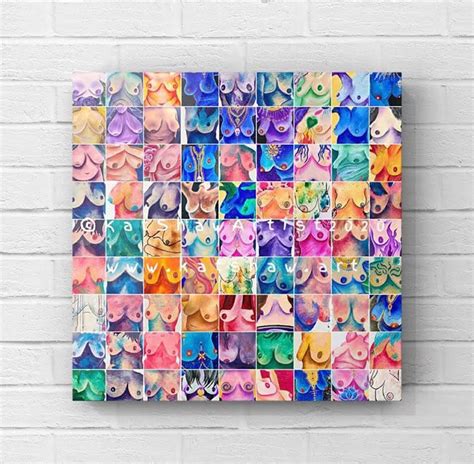 Glitter Tits Canvas Print Kat Shaw Artist