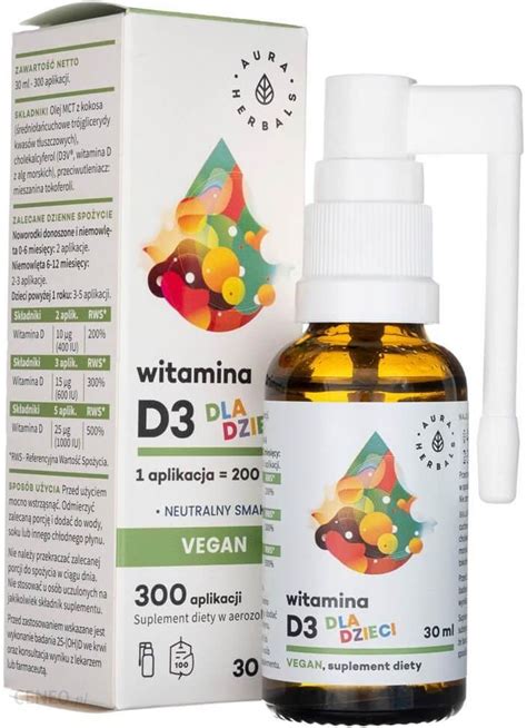 Aura Herbals Witamina D3 Dla Dzieci 30ml Opinie I Ceny Na Ceneo Pl