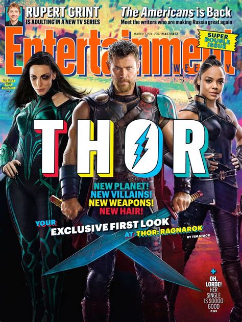 New Thor Ragnarok Picture L To R Hela Thor And Valkyrie Cast Of