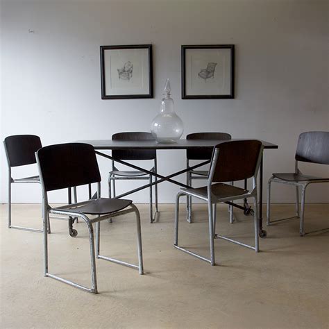 Set Of Six Vintage Industrial Chairs | Haunt - Antiques for the Modern Interior