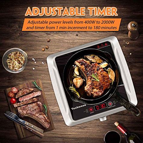 Techwood Hot Plate Electric Stove Single Burner Countertop Infrared Ceramic Cooktop W Timer
