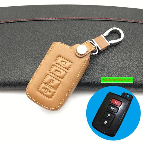 Genuine Leather Key Cover Fob Keychain Cases Holder For Toyota