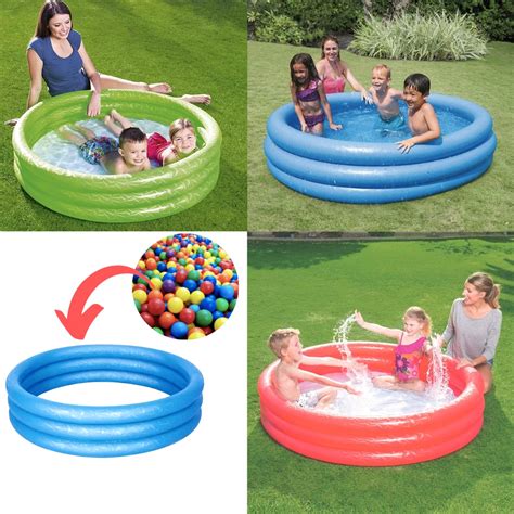 Piscina Infantil Inflável 3 Anéis Da Bestway Em 3 Tamanhos 140 Litros