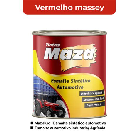 Tinta Esmalte Vermelho Massey Industrial Automotivo Agrícola Tinta