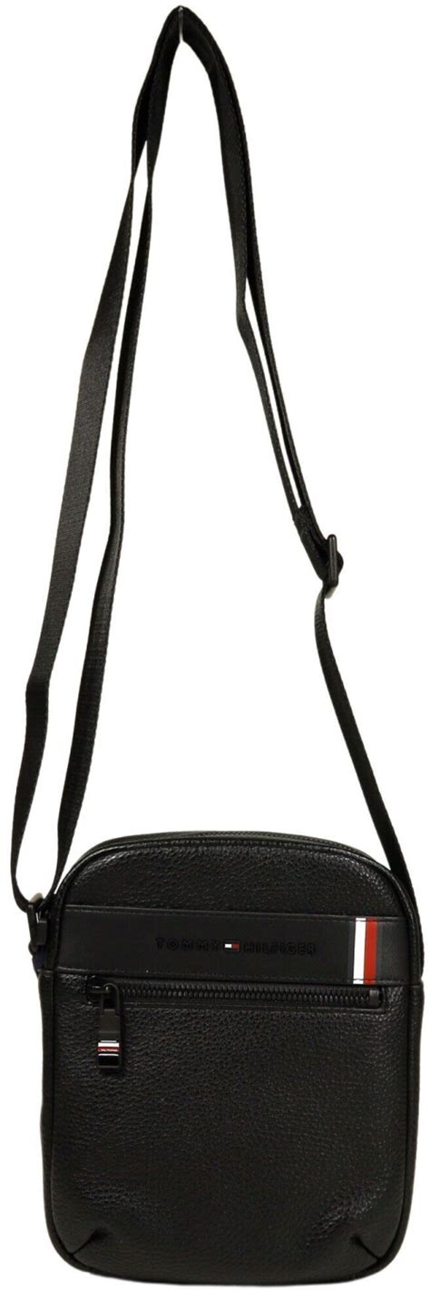 Tommy Hilfiger Pebble Grain Small Reporter Bag AM0AM10276 Black Ab 89