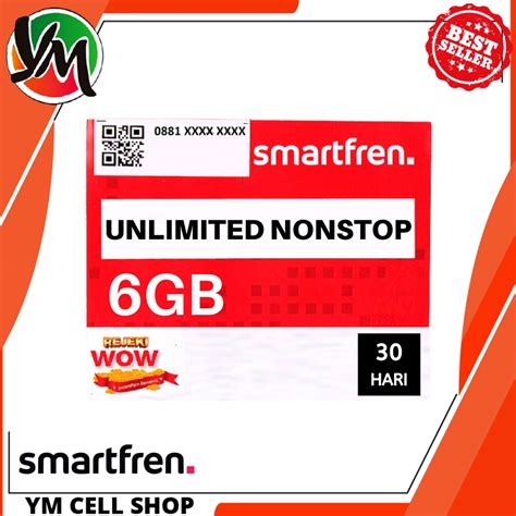 Jual PERDANA KUOTA SMARTFREN UNLIMITED NONSTOP 6GB 30 HARI Indonesia