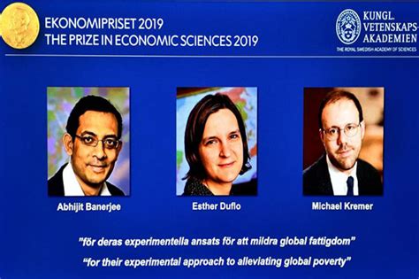 Trio Wins Economics Nobel For Science Based Poverty Fight Technology