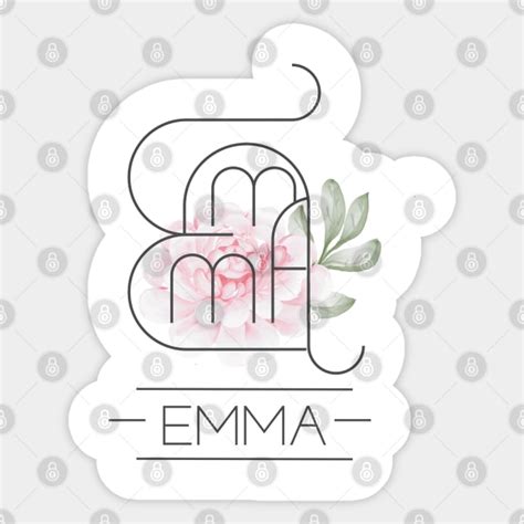 Emma name logo - Signature Logo - Sticker | TeePublic