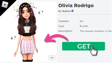 Roblox New Avatar With Free Bundle Olivia Rodrigo Youtube