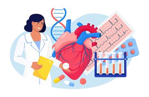 Cardiologie Le cardiologue examine le cœur humain Le médecin traite