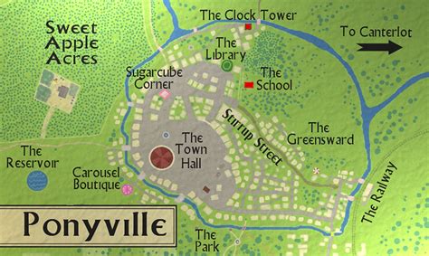 Map Of Ponyville | Color 2018