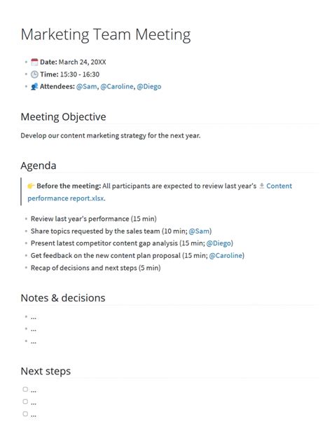 Sample How To Write A Meeting Agenda Templates Examples Sample Agenda