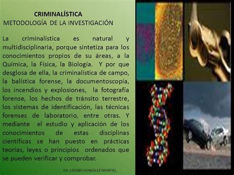 CriminalÍstica Dr Crosby GonzÁlez Montiel Concepto CriminalÍstica