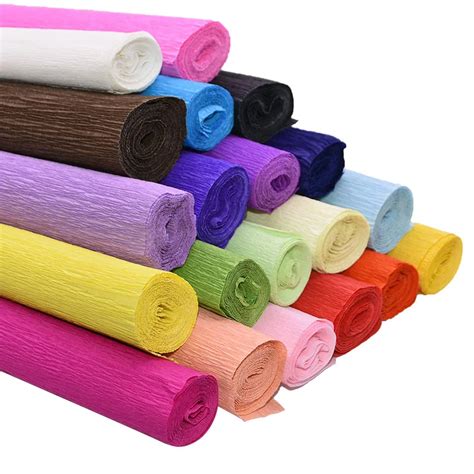 250cm 25 50cm Colored Crepe Paper Roll Origami Crinkled Crepe Paper