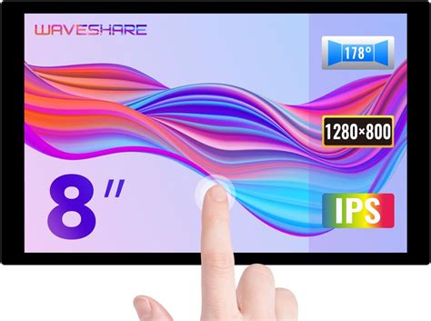 Waveshare 8inch Capacitive Touch LCD IPS Display Without Back Case