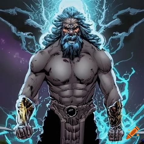 Zeus In A Dark Sci Fi Comic Style On Craiyon