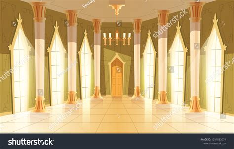 Castle Hall Interior Ballroom Dancing Presentation Stock Illustration ...