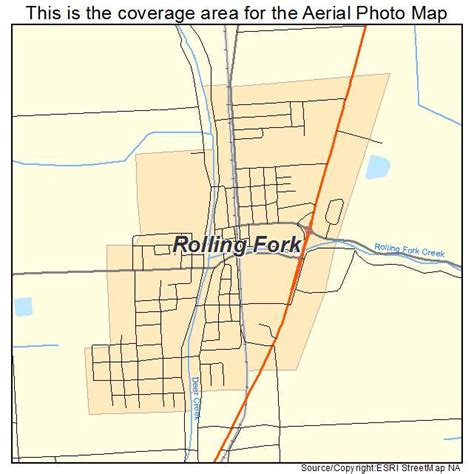 Aerial Photography Map Of Rolling Fork Ms Mississippi