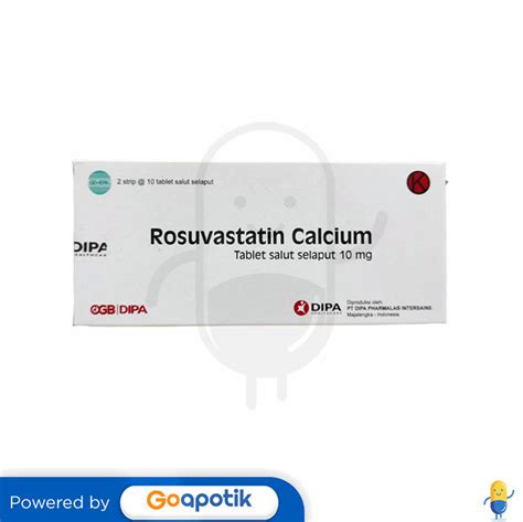 Rosuvastatin Calcium Dipa Mg Box Tablet Kegunaan Efek Samping