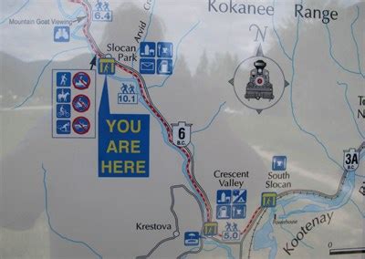 Slocan Valley Rail Trail Map - Slocan Park, BC - 'You Are Here' Maps on Waymarking.com