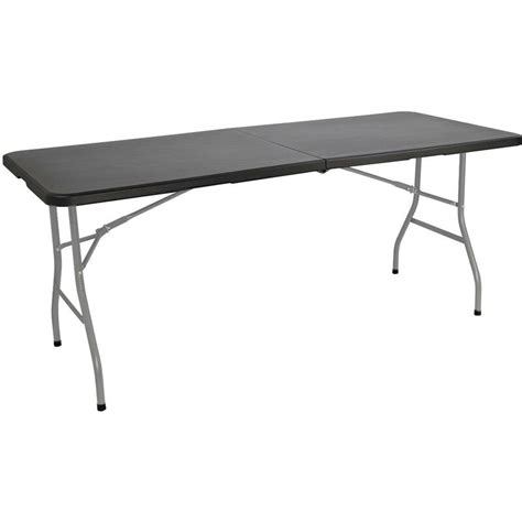 Mesa Rectangular Plegable Negra De 180cm Catering 75831