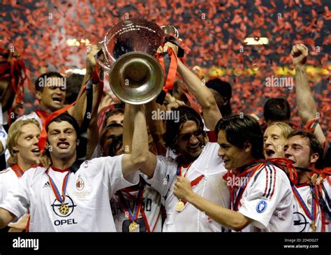 Paolo maldini champions league trophy hi-res stock photography and ...