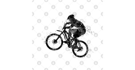 Boy Mountain Bike Cycling Black And White Silhouette Mountain Bike