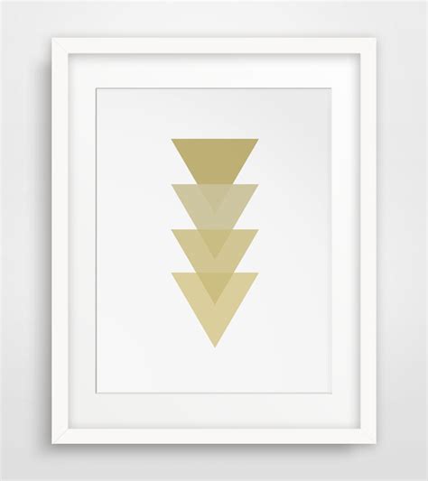 Gold Geometric Gold Wall Art Gold Wall Decor Gold Art Gold