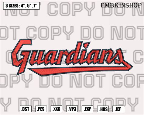 Cleveland Guardians Wordmark Logo Embroidery Designsmlb Log Inspire Uplift