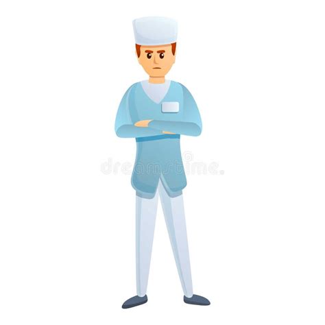 Serious Doctor Outline Stock Vector Illustration Of Necktie 44617975