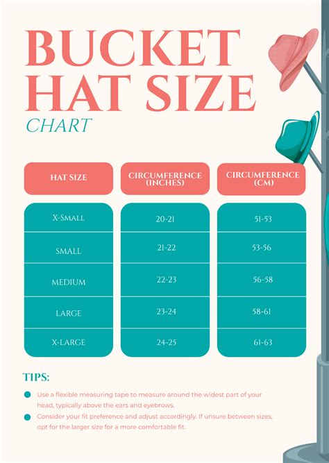 Free Bucket Hat Size Chart Template Edit Online And Download