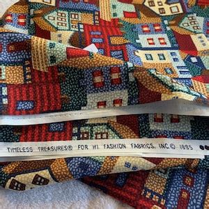 1 2 Yd Packed Houses By Timeless Treasures For Hi Fashion Cotton Fabric