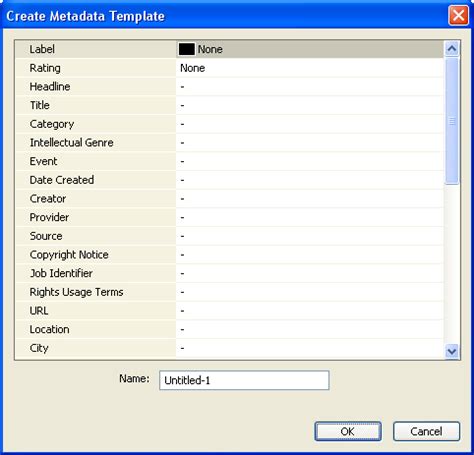 Creating Metadata Templates Photometadata Org