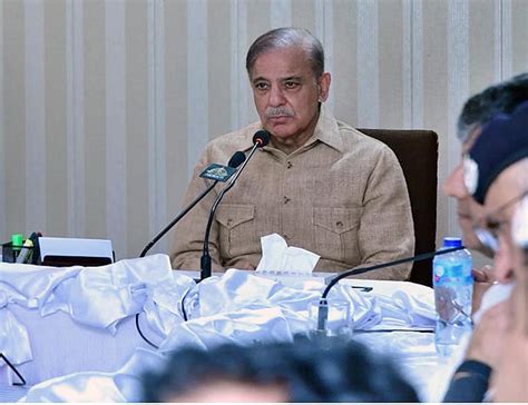 Prime Minister Muhammad Shehbaz Sharif Chairs A Meeting Before The Groundbreaking Ceremony Of