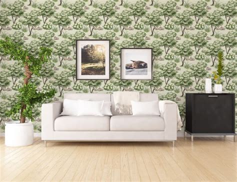 Scenic Tree Wallpaper Peel And Stick Or Traditional